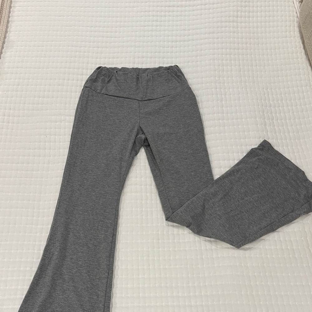 Gray Flared Leggings